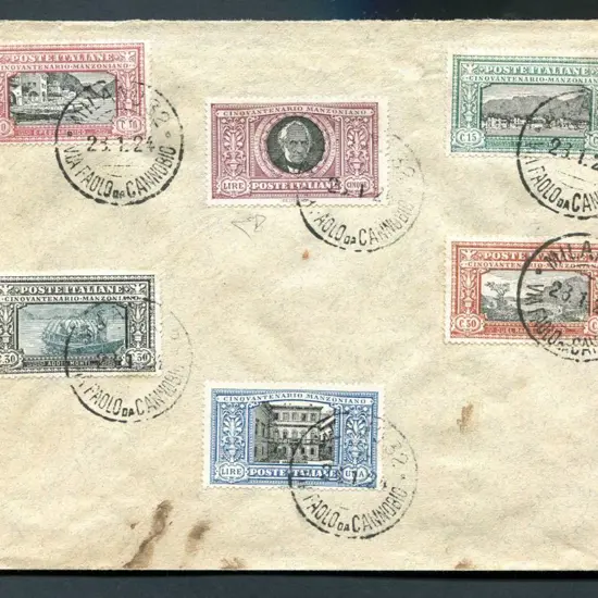 Italy 1924 (23rd Jan) Manzoni set of 6 on ...