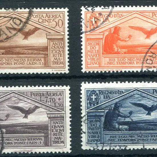 Italy 1930 Virgil Airmails set of 4. Superb fine ...
