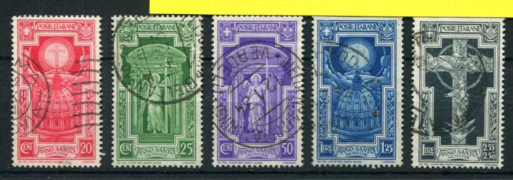 Italy 1933 Holy Year set of 5. Fine used. SG ... Image 1++