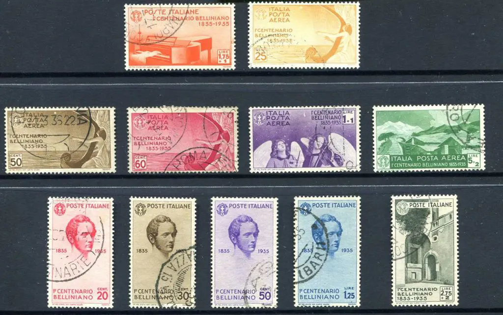 Italy 1935 Bellini Cent set of 11. Fine used with ... Image 1++
