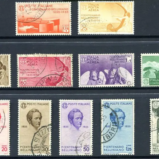 Italy 1935 Bellini Cent set of 11. Fine used with ...