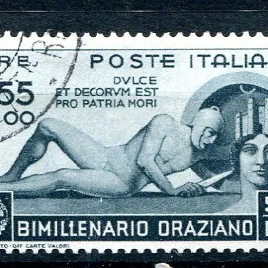Italy 1936 2l55¢ slate-green Horace Bimillenary . ...
