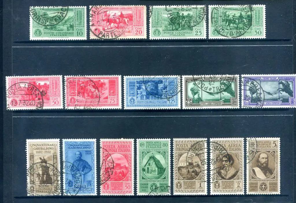 Italian Colonies 1932 Garibaldi Postage (excl 1 ... Image 1++