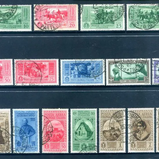Italian Colonies 1932 Garibaldi Postage (excl 1 ...
