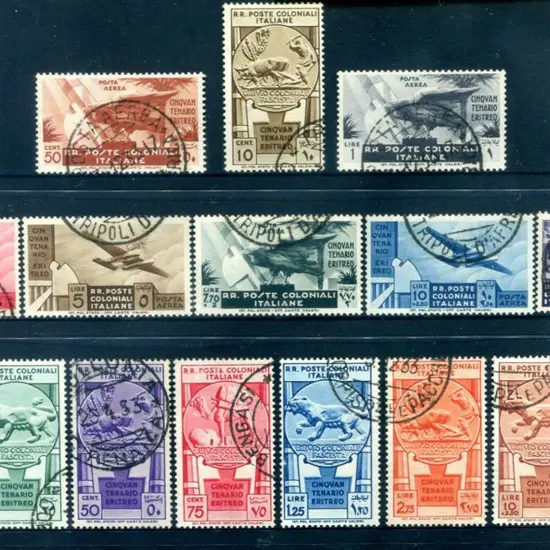 Italian Colonies 1933 50th Anniv of Founding of ...