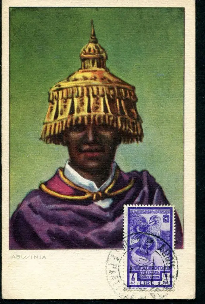Italian Colonies - East Africa 1938 1 lire violet ... Image 1++