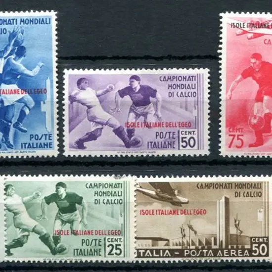 Italy - Dodecanese Islands 1934 World Football ...