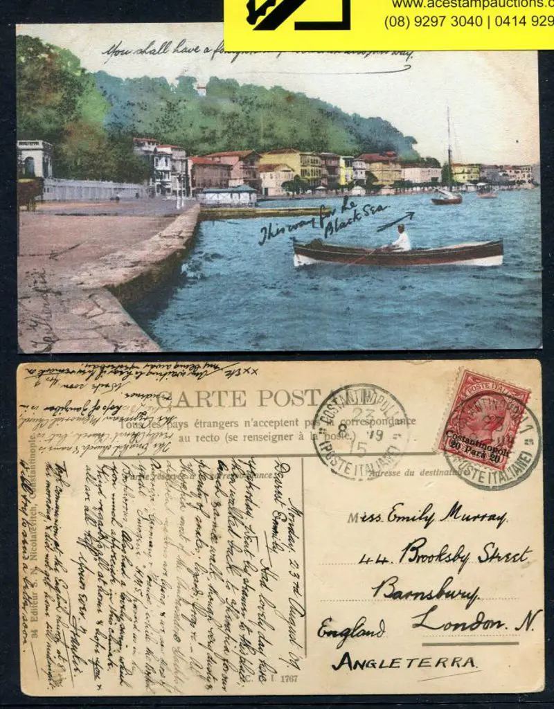 Italy - P.O's Abroad 1915 (8th Aug) ... Image 1++
