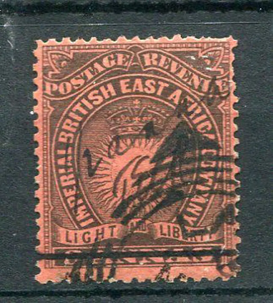 KUT 1891 Mombasa Provisional manuscript ½ anna on ... Image 1++