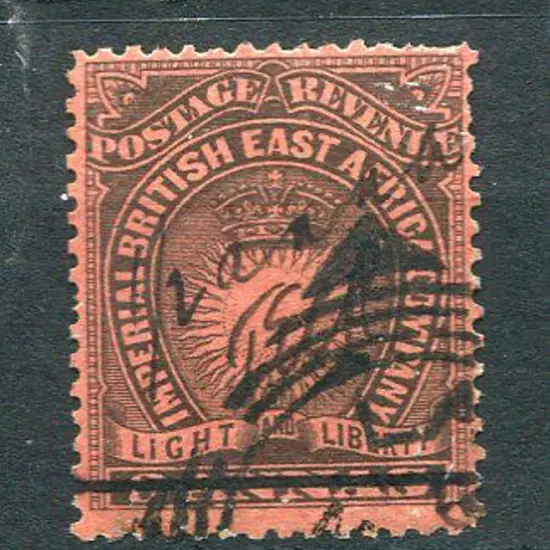 KUT 1891 Mombasa Provisional manuscript ½ anna on ...