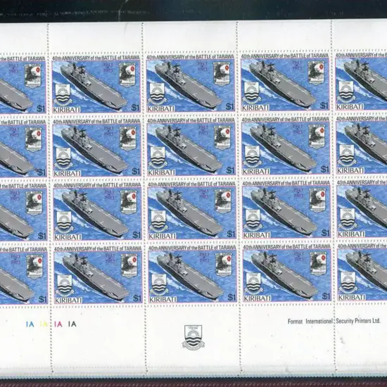 Kiribati 1983 Battle of Tarawa 40th Anniv set of 4 ...