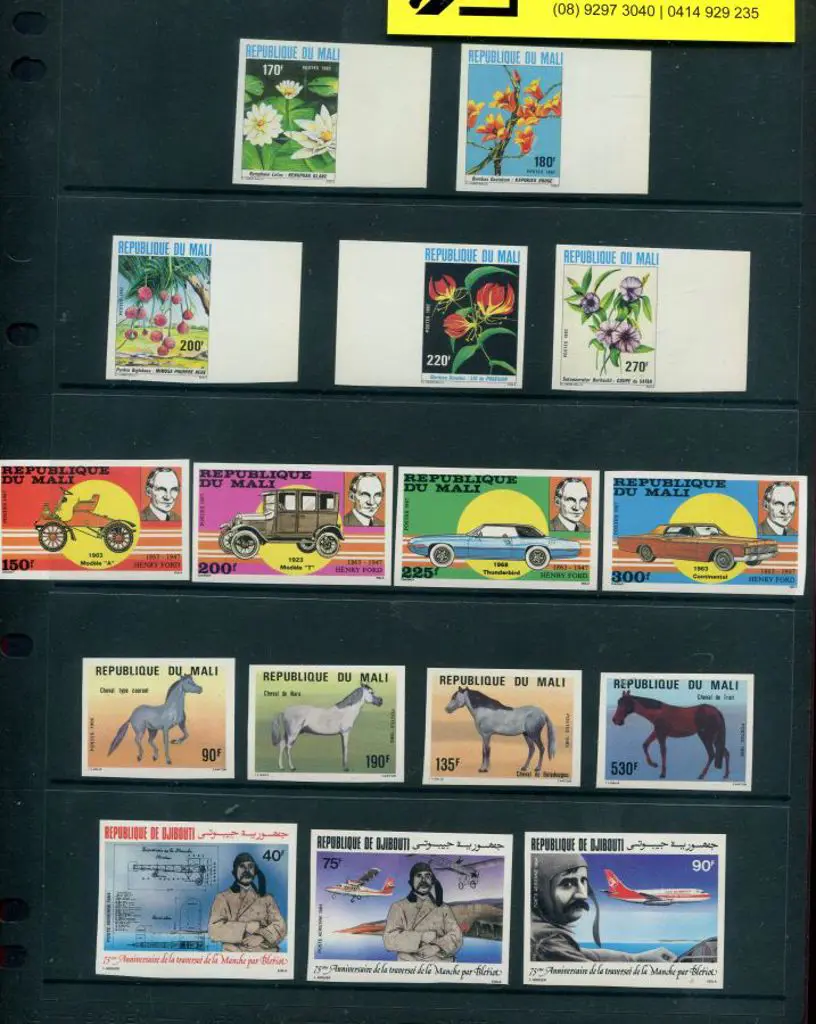 Mali 1982-1986 selection of Imperforate Proofs ... Image 1++