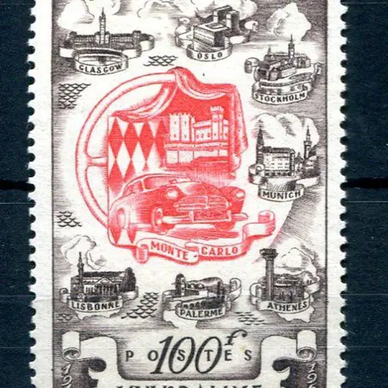Monaco 1955 100f Monte Carlo Rally. Fine MVLH. SG ...