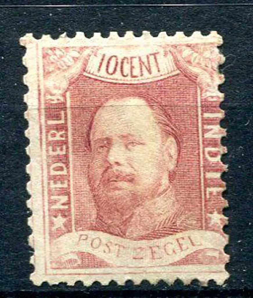 Netherlands Indies 1868 10¢ King William III, perf ... Image 1++