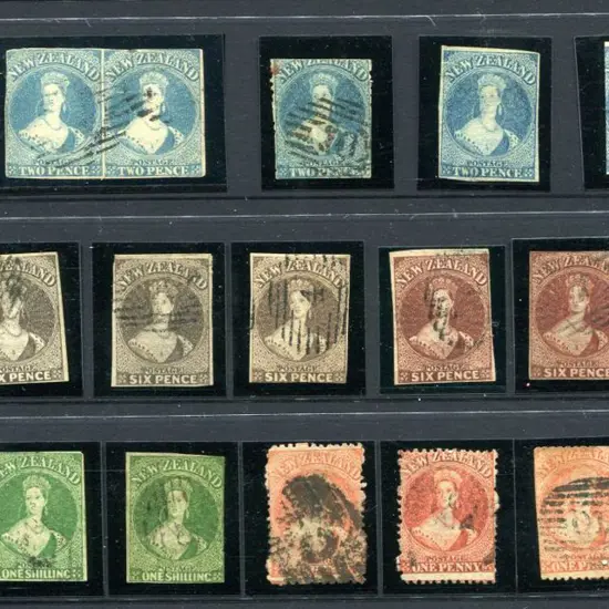 New Zealand 1857-1865 Chalon selection good to ...