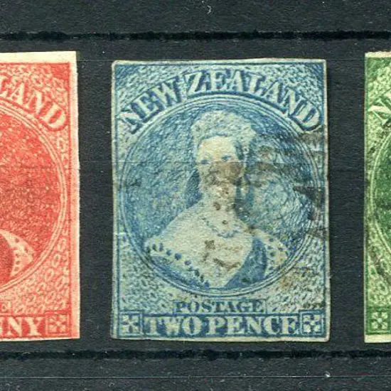 New Zealand 1864 1d carmine-vermilion with "NZ" ...