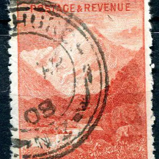 New Zealand 1902/07 5/- Mt Cook, perf. 14. Fine ...