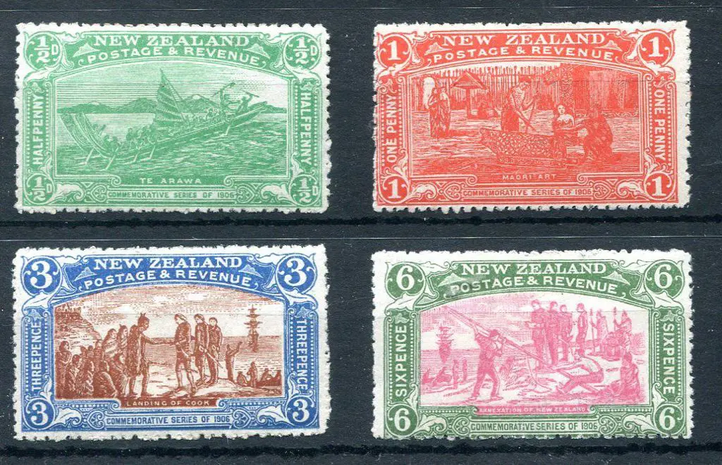 New Zealand 1906 Christchurch Exhibition set of 4. ... Image 1++
