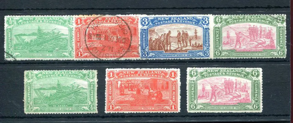 New Zealand 1907 Christchurch Exhibition set used, ... Image 1++