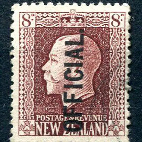 New Zealand 1915/27 KGV 8d red-brown ovptd ...
