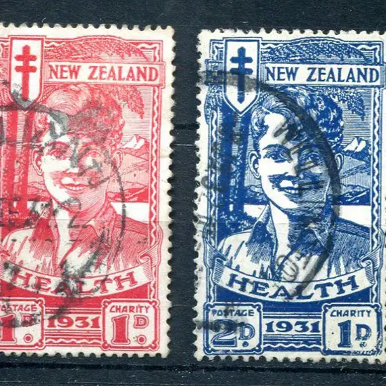 New Zealand 1931 "Smiling Boys" Healths pair ...