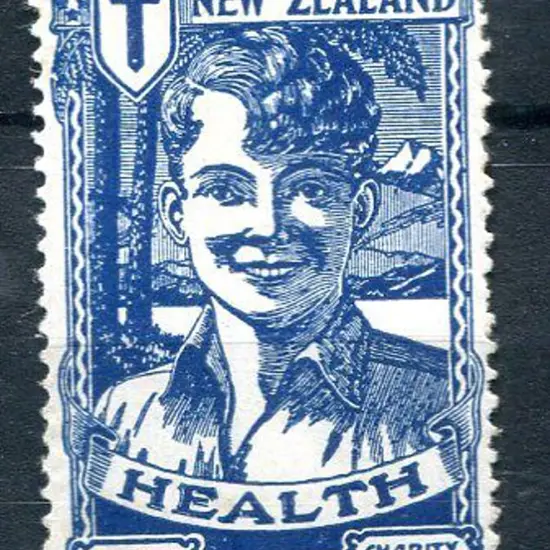 New Zealand 1931 2d blue "Smiling Boy" Health. MLH ...