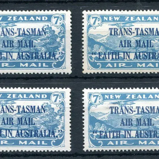 New Zealand 1931 7d "TRANS-TASMAN AIR MAIL "FAITH ...