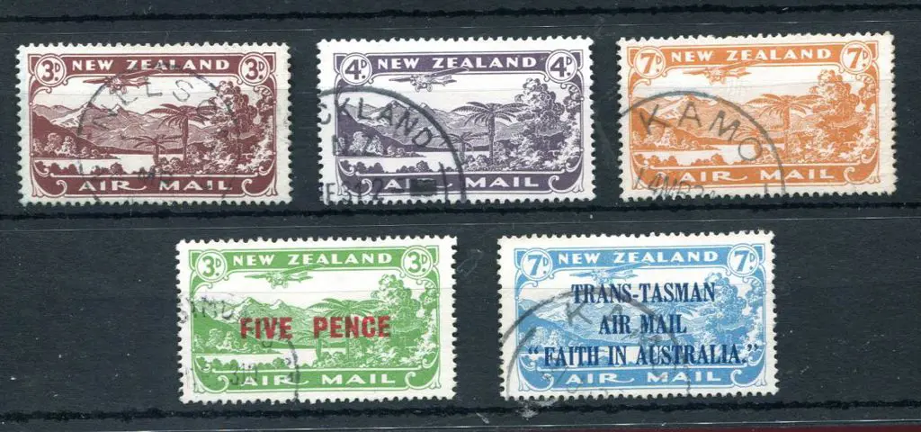 New Zealand 1931/34 Airmails group incl ... Image 1++
