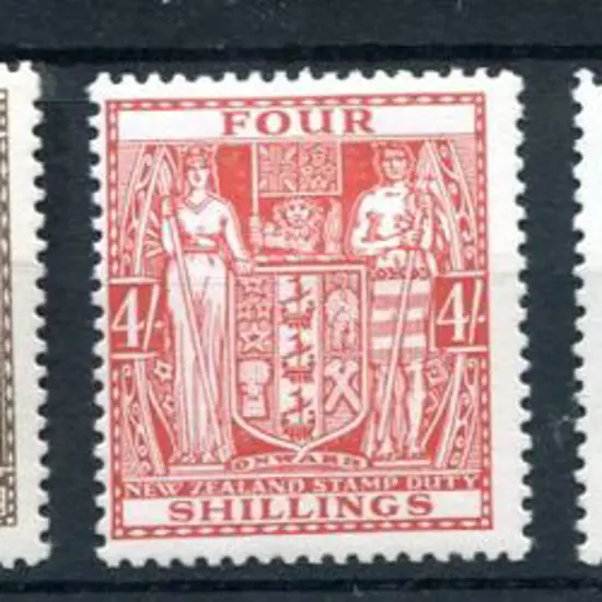New Zealand 1931/40 1/3d orange, 2/-, 4/- & 5/- x ...