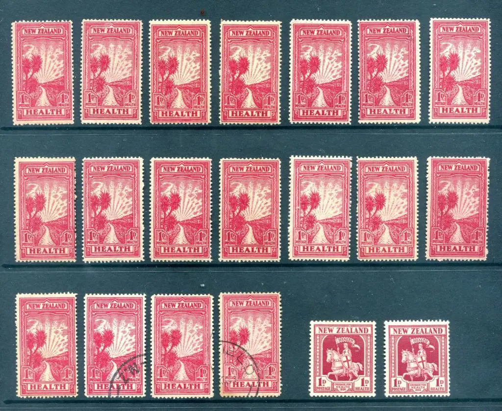 New Zealand 1933 "Pathway to Health" x 15 MLH & 3 ... Image 1++