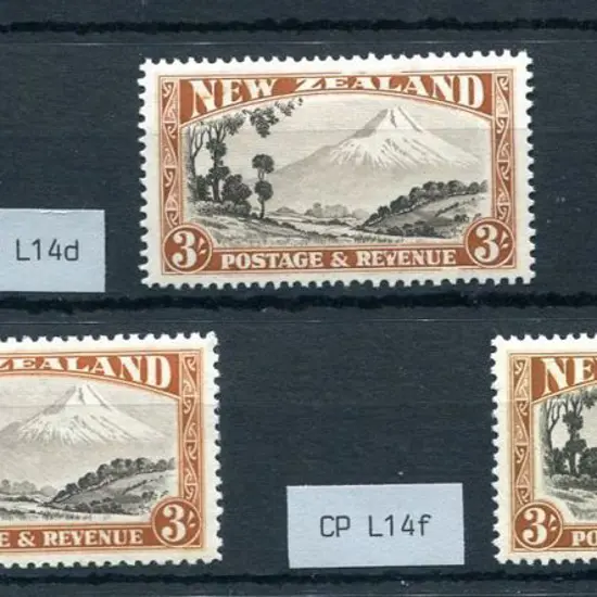 New Zealand 1936/42 3/- Mt Egmont, mult wmk, perf. ...