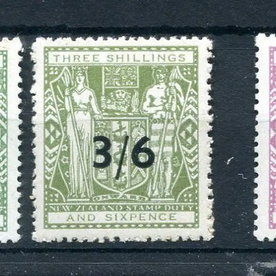 New Zealand 1940/58 "3/6" surcharges both with & ...
