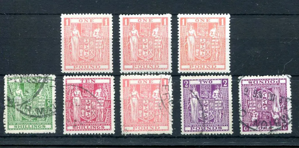 New Zealand 1940/58 5/-, 10/-, £1 & £2 postally ... Image 1++