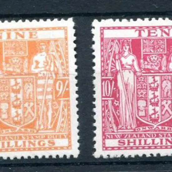New Zealand 1940/58 8/-, 9/-, 10/- & 15/- Arms, ...