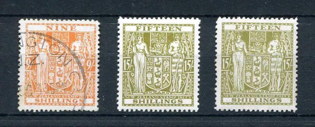 New Zealand 1940/58 9/- brown-orange upright wmk ... Image 1++