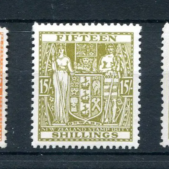 New Zealand 1940/58 9/- brown-orange upright wmk ...