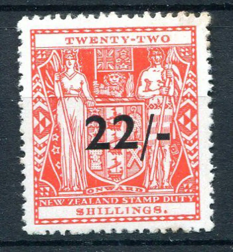 New Zealand 1940/58 22/- surcharge. MLH but ... Image 1++