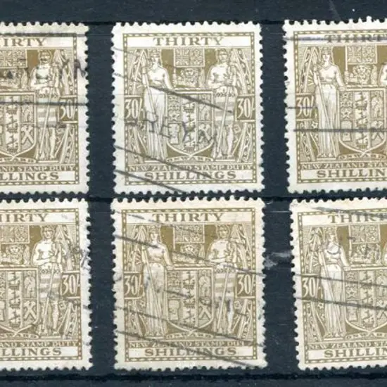 New Zealand 1940/58 30/- brown x 10 good to fine ...