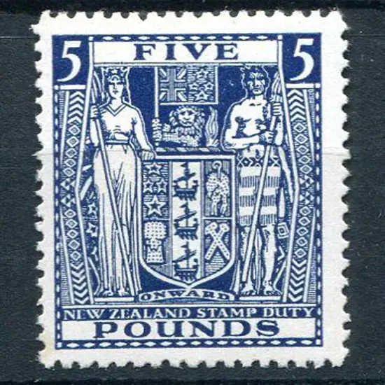 New Zealand 1940/58 £5 indigo-blue with wmk ...