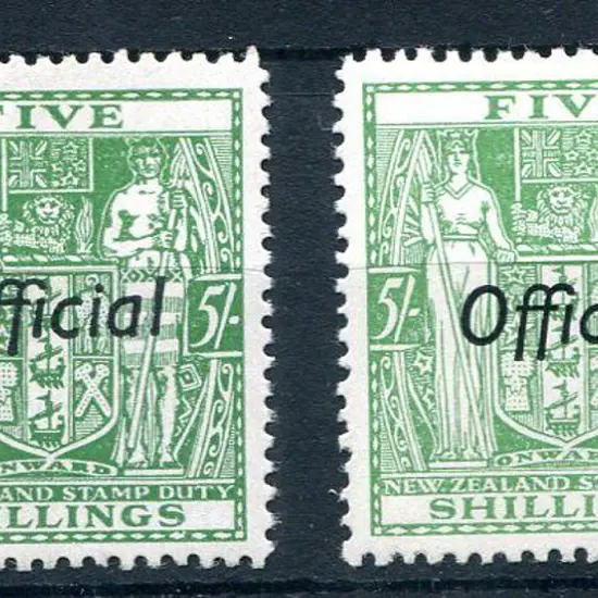 New Zealand 1943/50 5/- Arms, mult NZ & stars ...