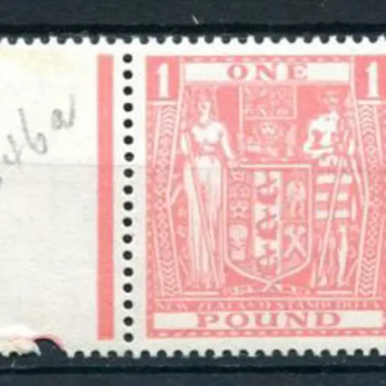 New Zealand 1956/58 1/3d & £1 Wiggins Teape paper ...