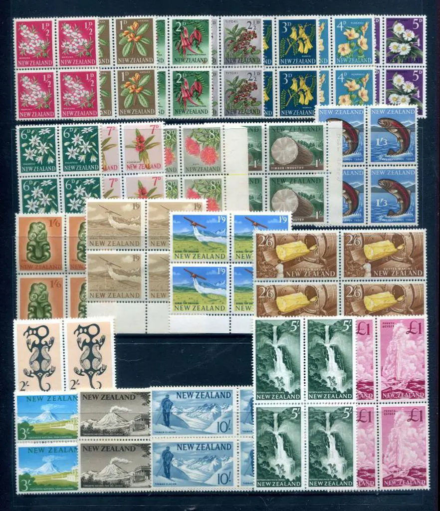 New Zealand 1960 ½d to £1 Pictorial defins (excl ... Image 1++