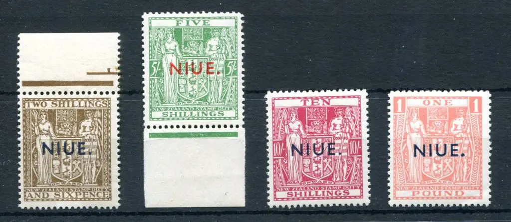 New Zealand-Niue 1941/57 NZ Postal fiscals 2/6d to ... Image 1++
