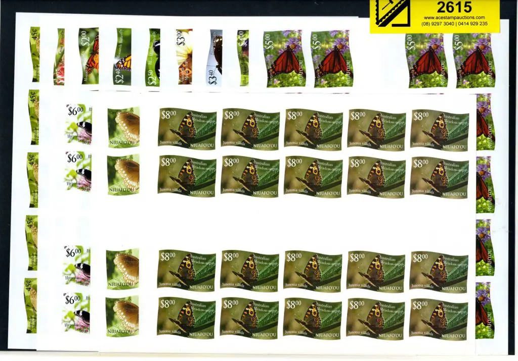 Niuafo'ou 2012 Butterflies set of 12 to $8 in ... Image 1++