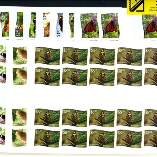 Niuafo'ou 2012 Butterflies set of 12 to $8 in ...