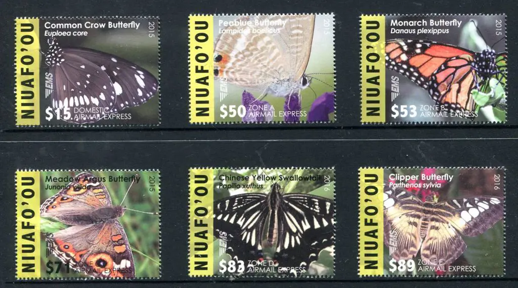 Niuafo'ou 2015 Butterfly $15-$89 "AIRMAIL EXPRESS" ... Image 1++