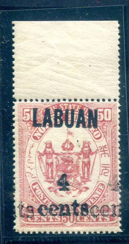 North Borneo - Labuan 1904 "LABUAN 4 cents" ... Image 1++