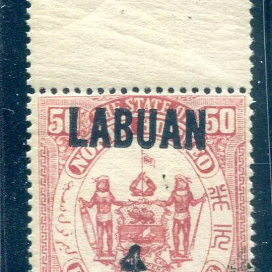 North Borneo - Labuan 1904 "LABUAN 4 cents" ...