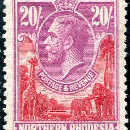 Northern Rhodesia 1925/29 20/- carmine red & ...