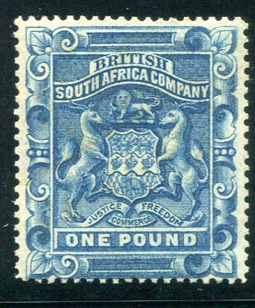Rhodesia 1892 £1 deep blue. Fine MLH. SG 10, Cat. ... Image 1++